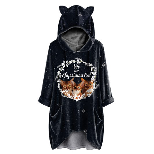 Cute Abyssinian - Hoodie With Ears V2