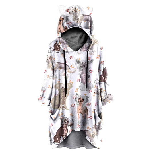 Cute Chinese Crested - Hoodie With Ears V1