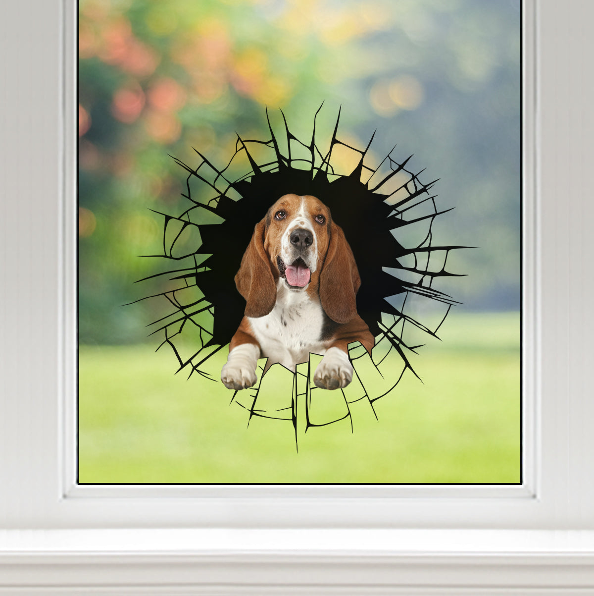 Get In - It's Time For Shopping - Basset Hound Car/ Door/ Fridge/ Laptop Sticker V1