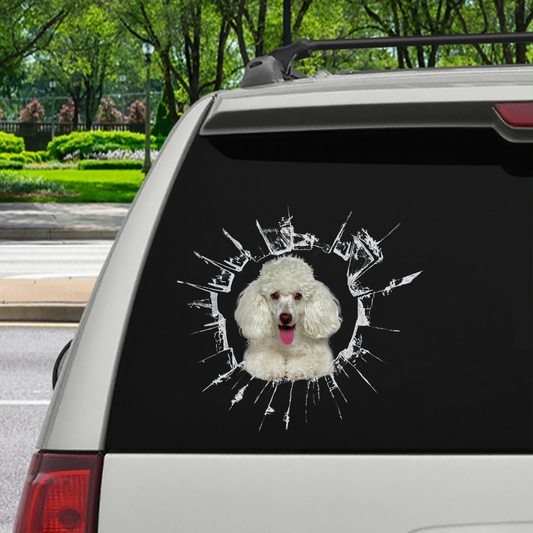 Get In - It's Time For Shopping - Poodle Car Sticker V1
