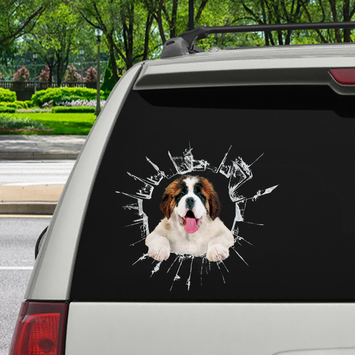 Get In - It's Time For Shopping - St. Bernard Car Sticker V1