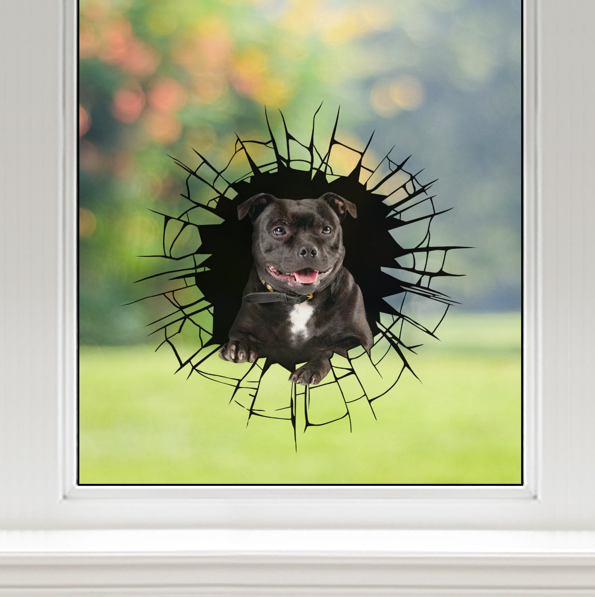 Entrez - Il est temps de faire du shopping - Staffordshire Bull Terrier Autocollant de voiture/porte/réfrigérateur/ordinateur portable V1