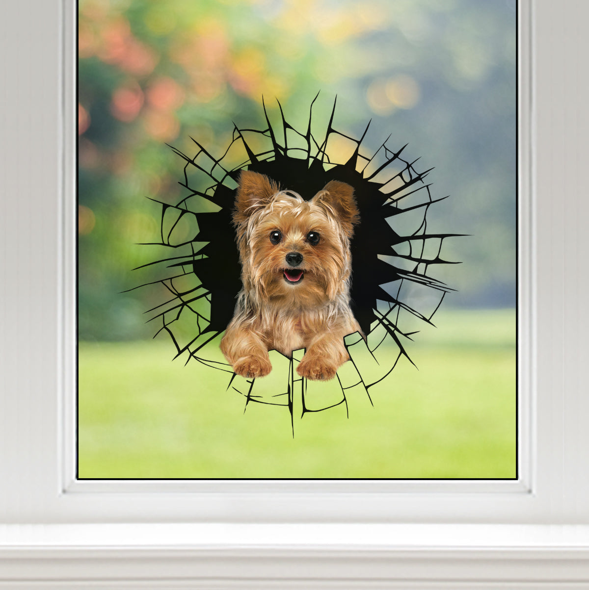 Steigen Sie ein – es ist Zeit zum Einkaufen – Yorkshire Terrier Auto-/Tür-/Kühlschrank-/Laptop-Aufkleber V2