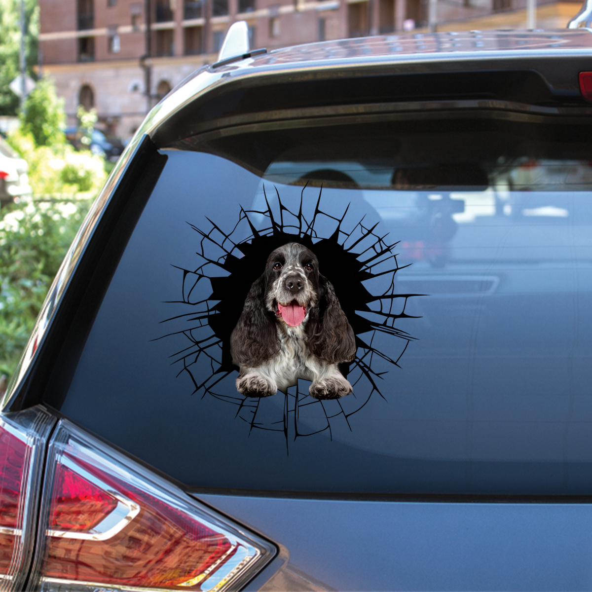Get In - It's Time For Shopping - English Cocker Spaniel Car/ Door/ Fridge/ Laptop Sticker V2