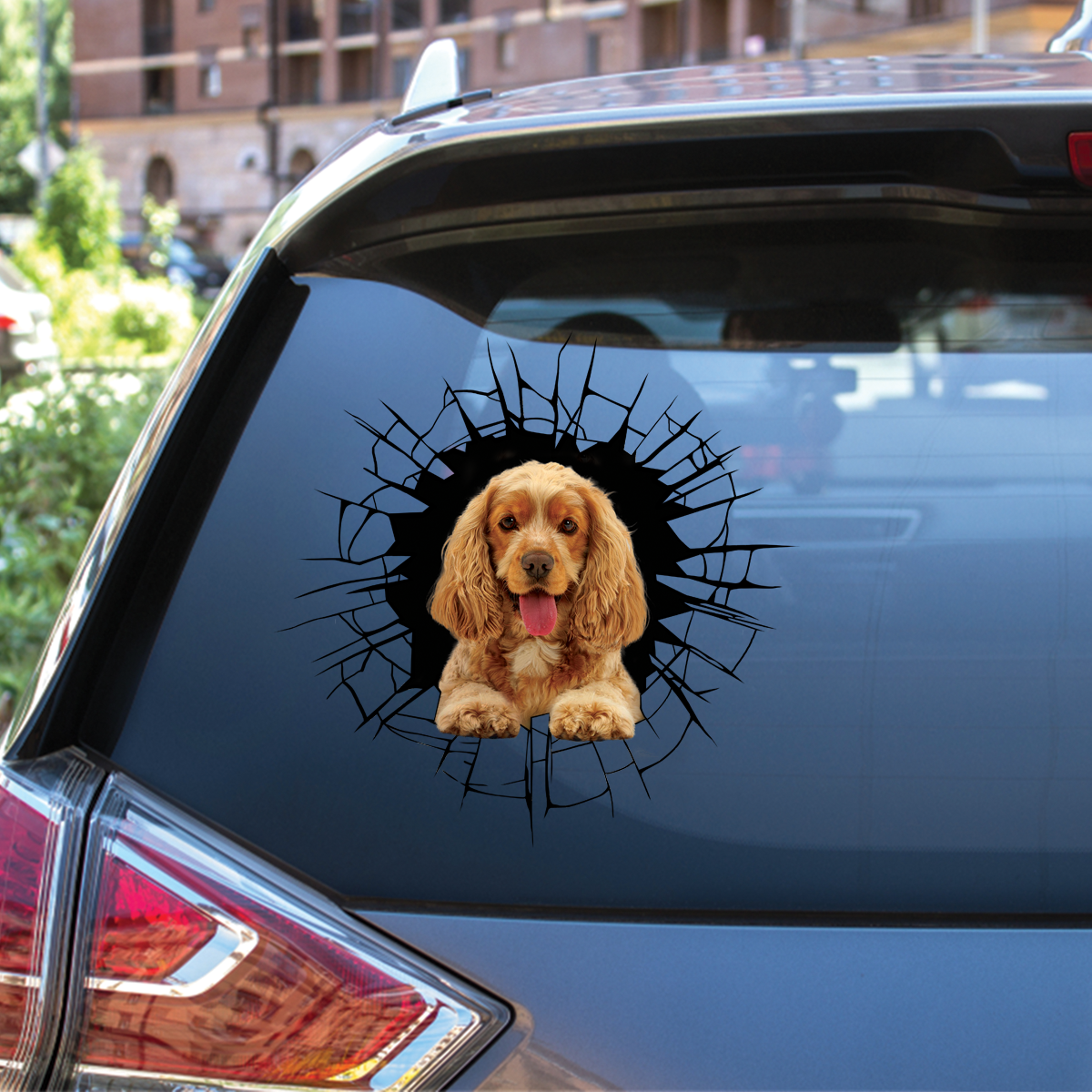 Get In - It's Time For Shopping - English Cocker Spaniel Car/ Door/ Fridge/ Laptop Sticker V3
