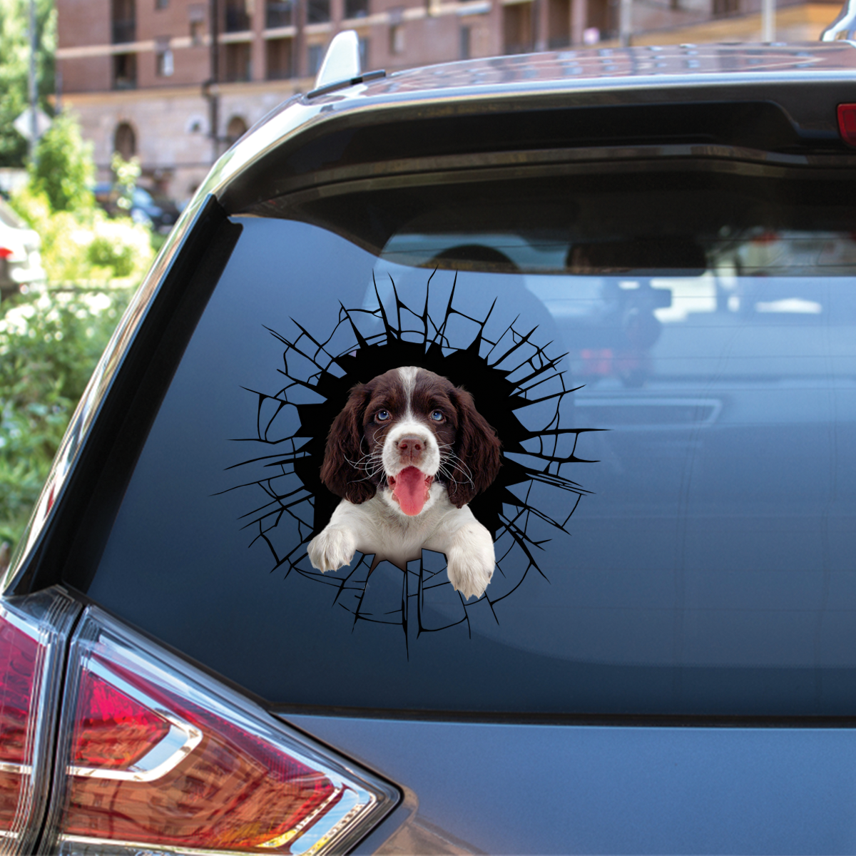 Get In – It's Time For Shopping – Englischer Springer Spaniel Auto-/Tür-/Kühlschrank-/Laptop-Aufkleber V1