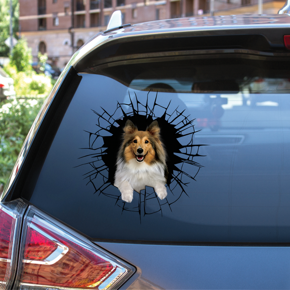 Entrez - Il est temps de faire du shopping - Autocollant de voiture/porte/réfrigérateur/ordinateur portable Shetland Sheepdog V3