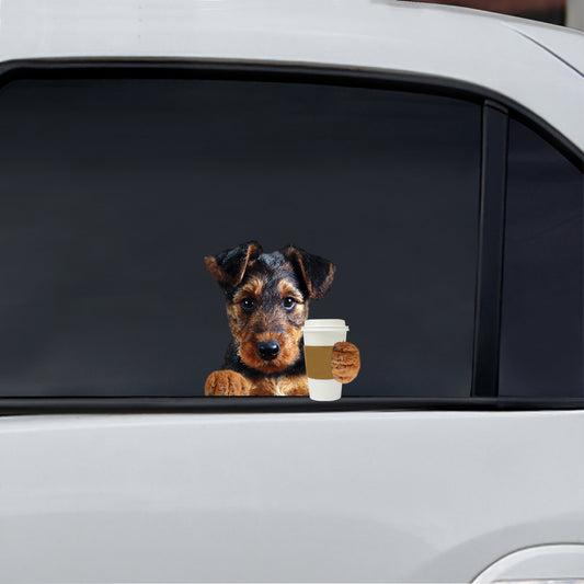 Good Morning - Airedale Terrier Car/ Door/ Fridge/ Laptop Sticker V1