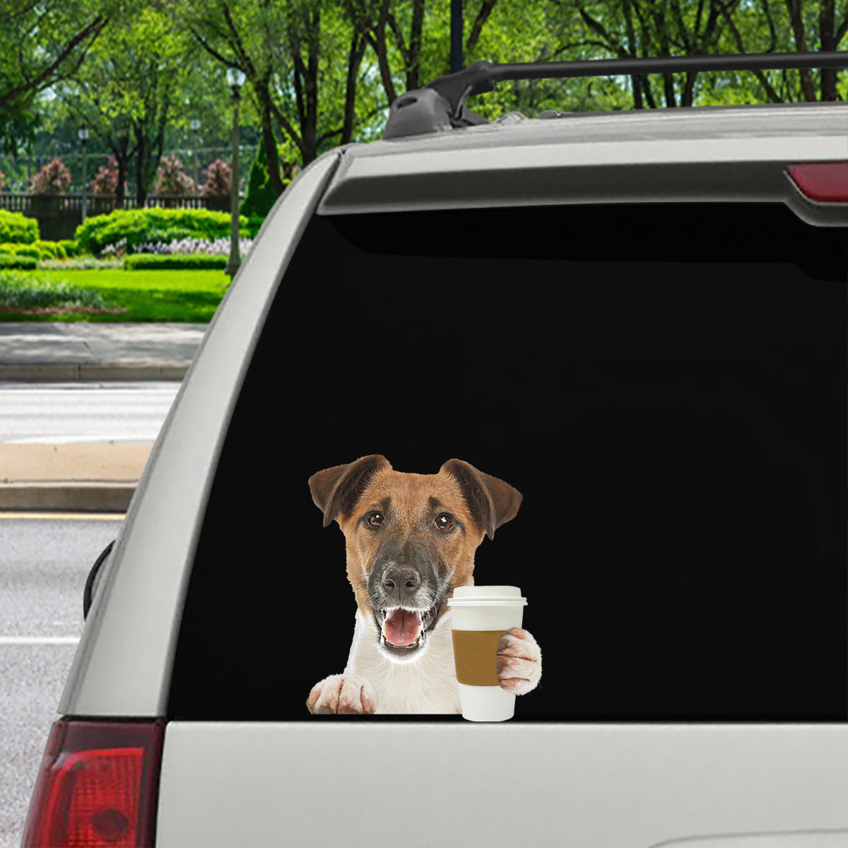 Good Morning - Smooth Fox Terrier Car/ Door/ Fridge/ Laptop Sticker V1