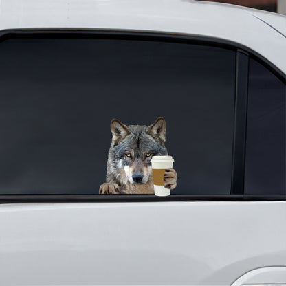 Good Morning - Wolf Car/ Door/ Fridge/ Laptop Sticker V1