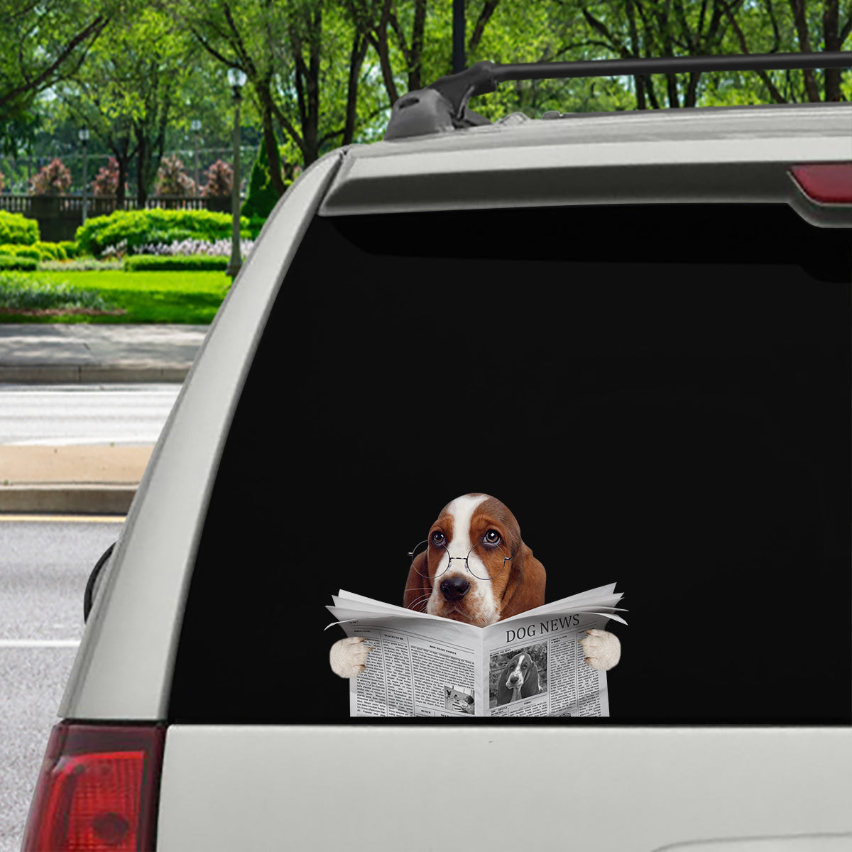 Have You Read The News Today - Basset Hound Car/ Door/ Fridge/ Laptop Sticker V1