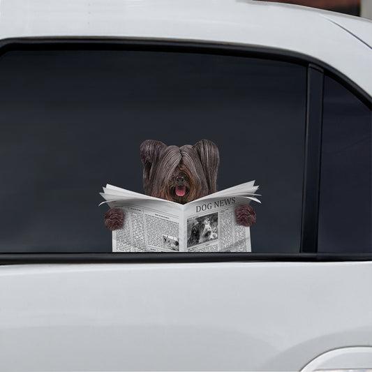 Have You Read The News Today - Skye Terrier Car/ Door/ Fridge/ Laptop Sticker V1