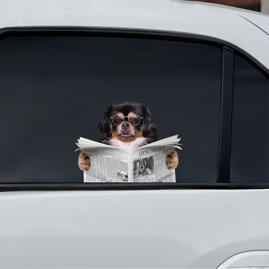Have You Read The News Today - Tibetan Spaniel Car/ Door/ Fridge/ Laptop Sticker V1