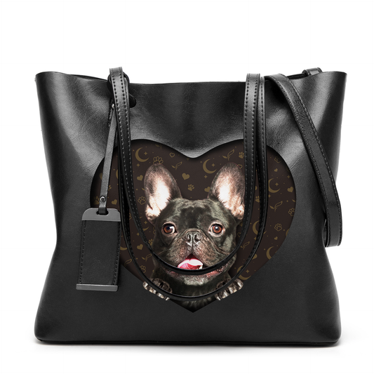 I Know I'm Cute - French Bulldog Glamour Handbag V2