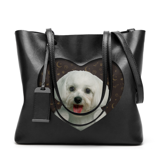 I Know I'm Cute - Maltese Glamour Handbag V1