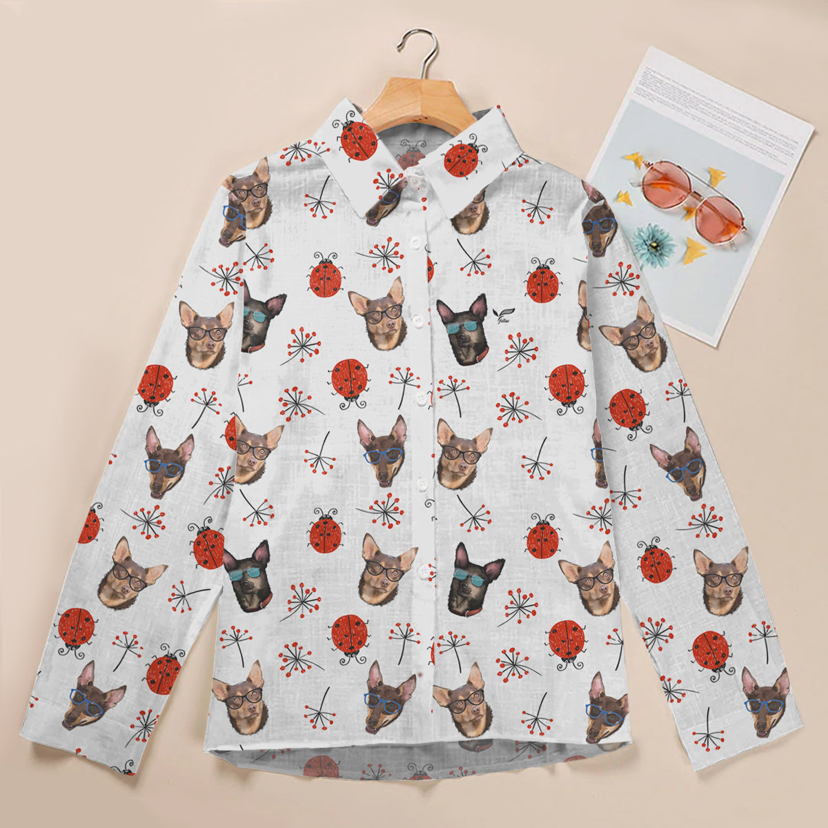 Ladybug And Australian Kelpie - Women Shirt