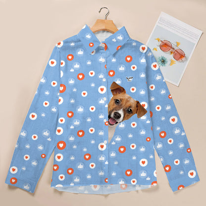 Like And Heart For Jack Russell Terrier Mom - Follus Women's Long-Sleeve Shirt