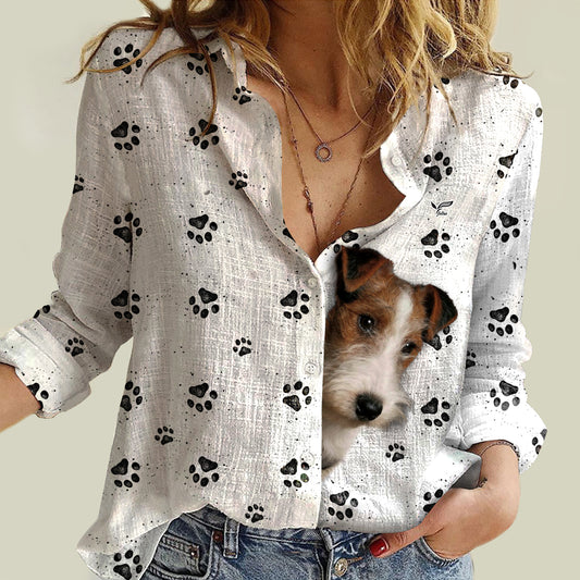 Paw-sitive Wire Fox Terrier- Follus Women's Long-Sleeve Shirt
