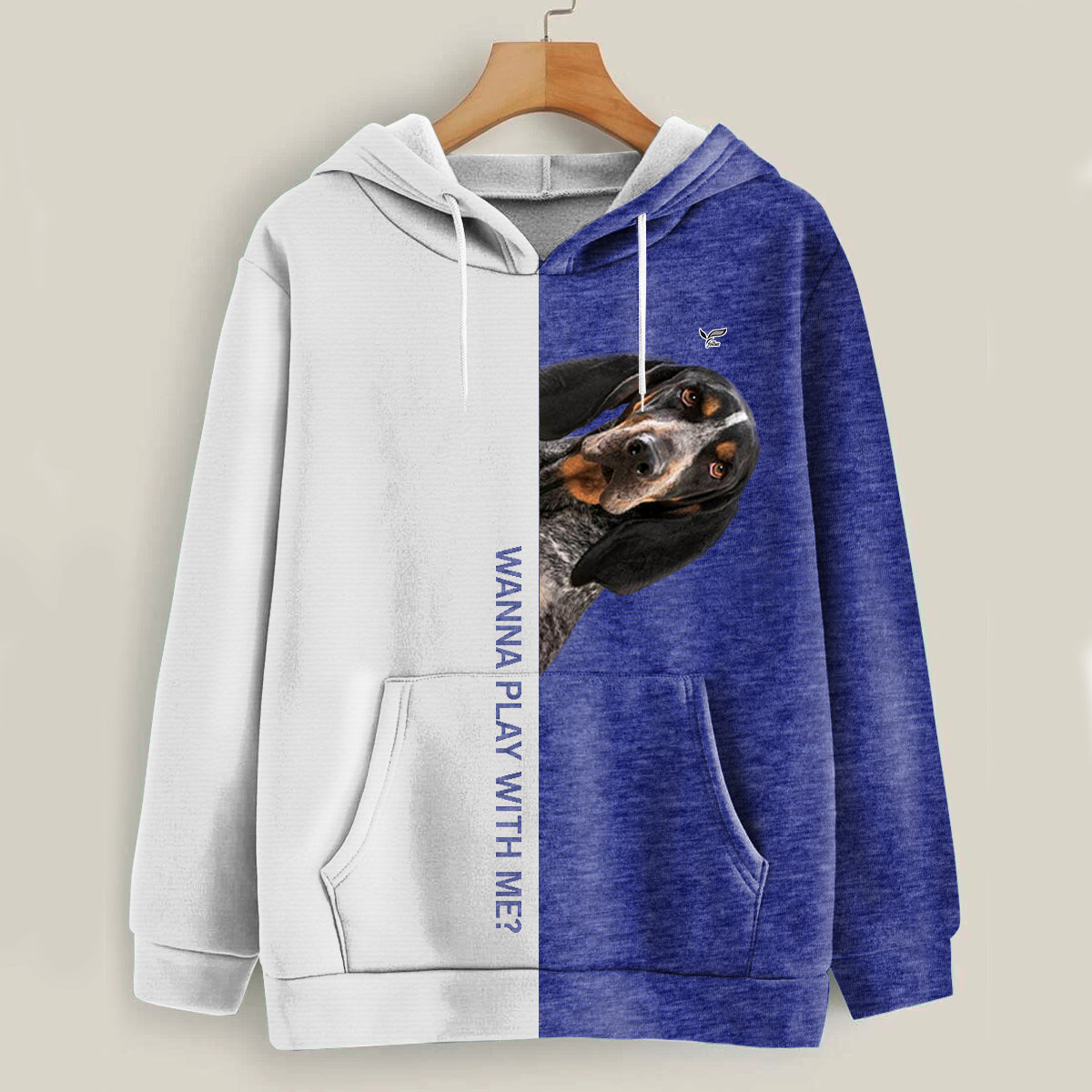 Funny Happy Time - Bluetick Coonhound Hoodie V1