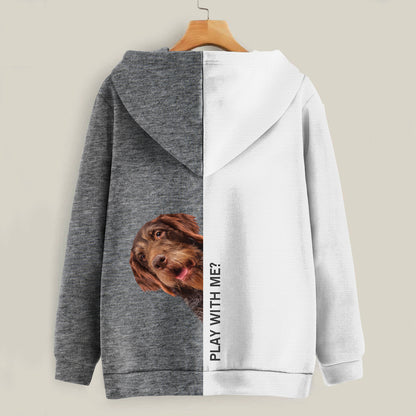 Funny Happy Time - German Wirehaired Pointer Hoodie V1