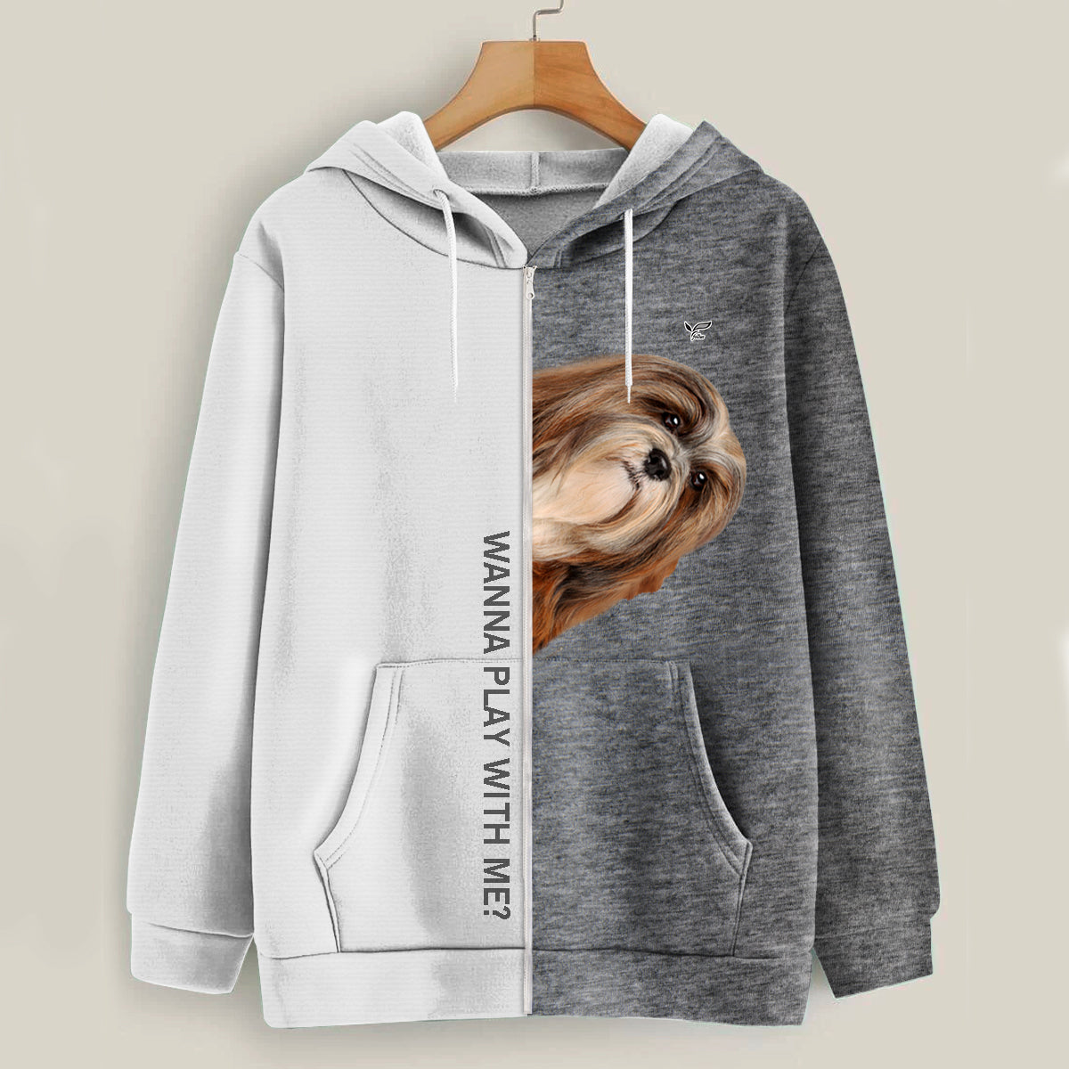 Funny Happy Time - Lhasa Apso Hoodie V1