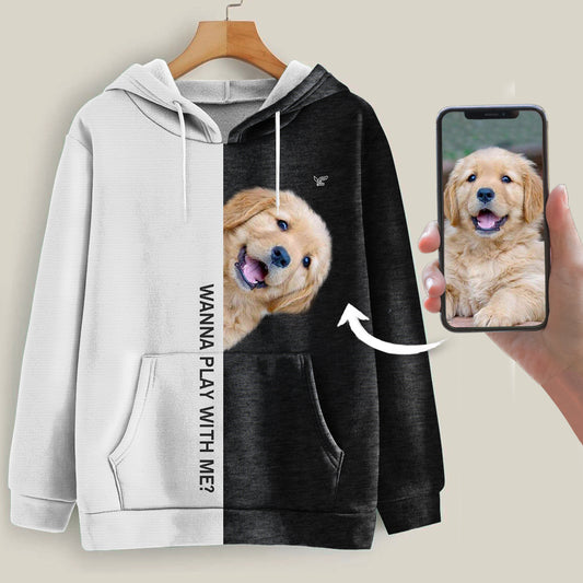 Funny Happy Time - Personalized Hoodie With Your Pet's Photo