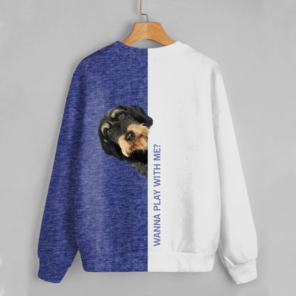 Funny Happy Time - Wire Haired Dachshund Sweatshirt V1