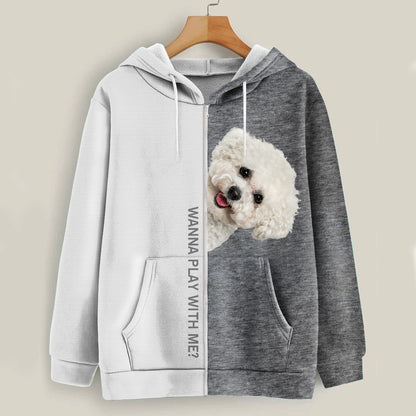 Funny Happy Time - Bichon Frise Hoodie V1
