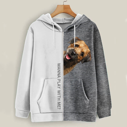 Funny Happy Time - Border Terrier Hoodie V1