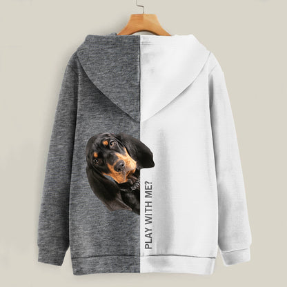 Funny Happy Time - Coonhound Hoodie V1