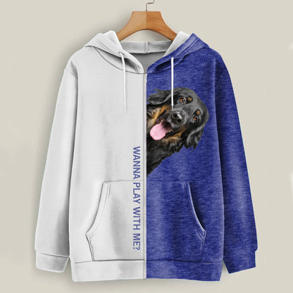 Funny Happy Time - Hovawart Hoodie V1