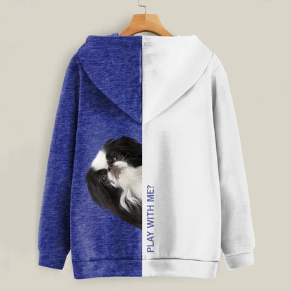 Funny Happy Time - Japanese Chin Hoodie V1