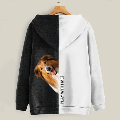 Funny Happy Time - Rough Collie Hoodie V1