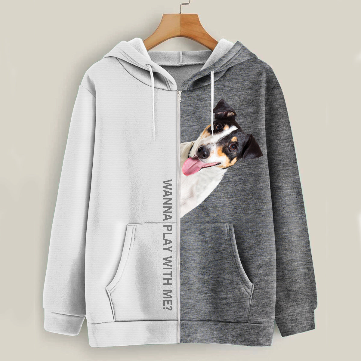 Funny Happy Time - Smooth Fox Terrier Hoodie V2