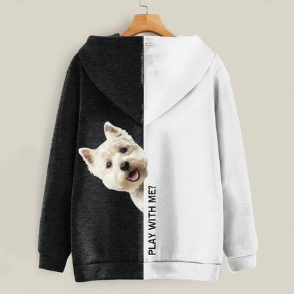 Funny Happy Time - West Highland White Terrier Hoodie V1