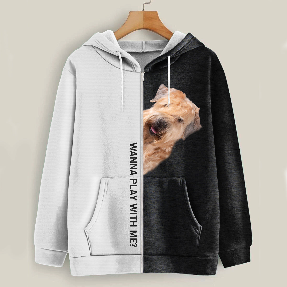 Funny Happy Time - Wheaten Terrier Hoodie V1