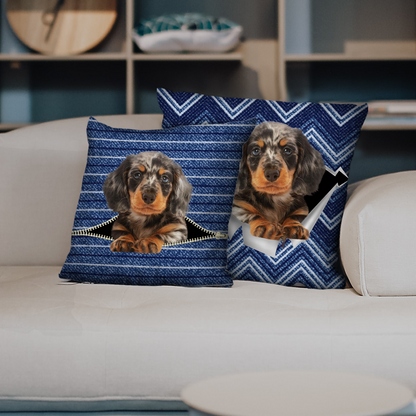 They Steal Your Couch - Dapple Dachshund Pillow Cases V2 (Set of 2)