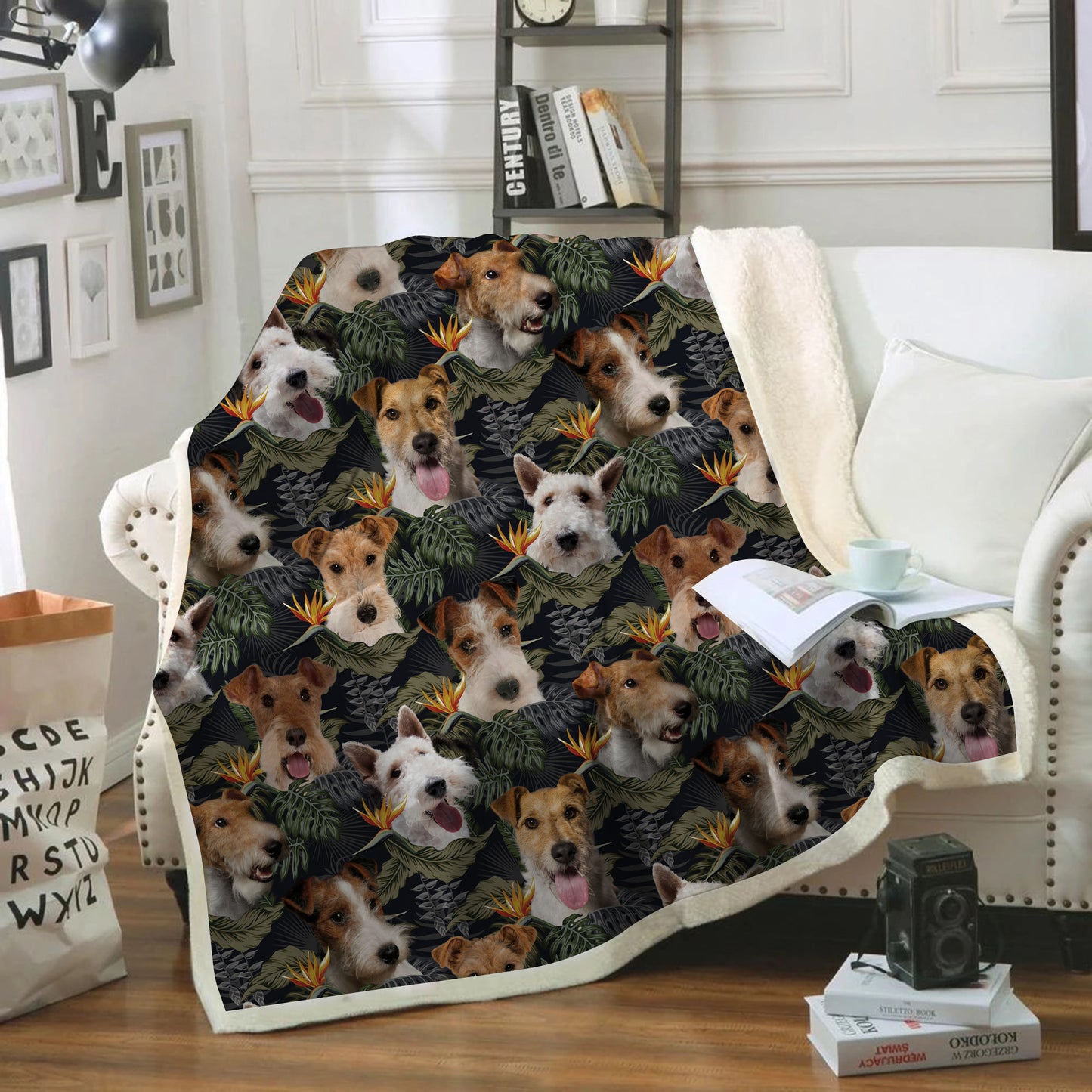 Wire Fox Terrier - Colorful Blanket V1