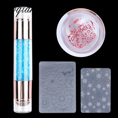 Nail Stamping Set Double Head Silicone BQ