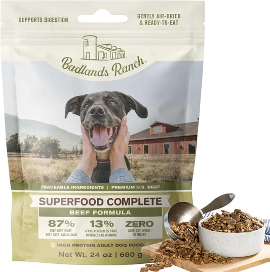 Badlands Ranch Superfood Complete Beef Recipe – Premium Dry Dog Food with Wild Protein & Superfoods