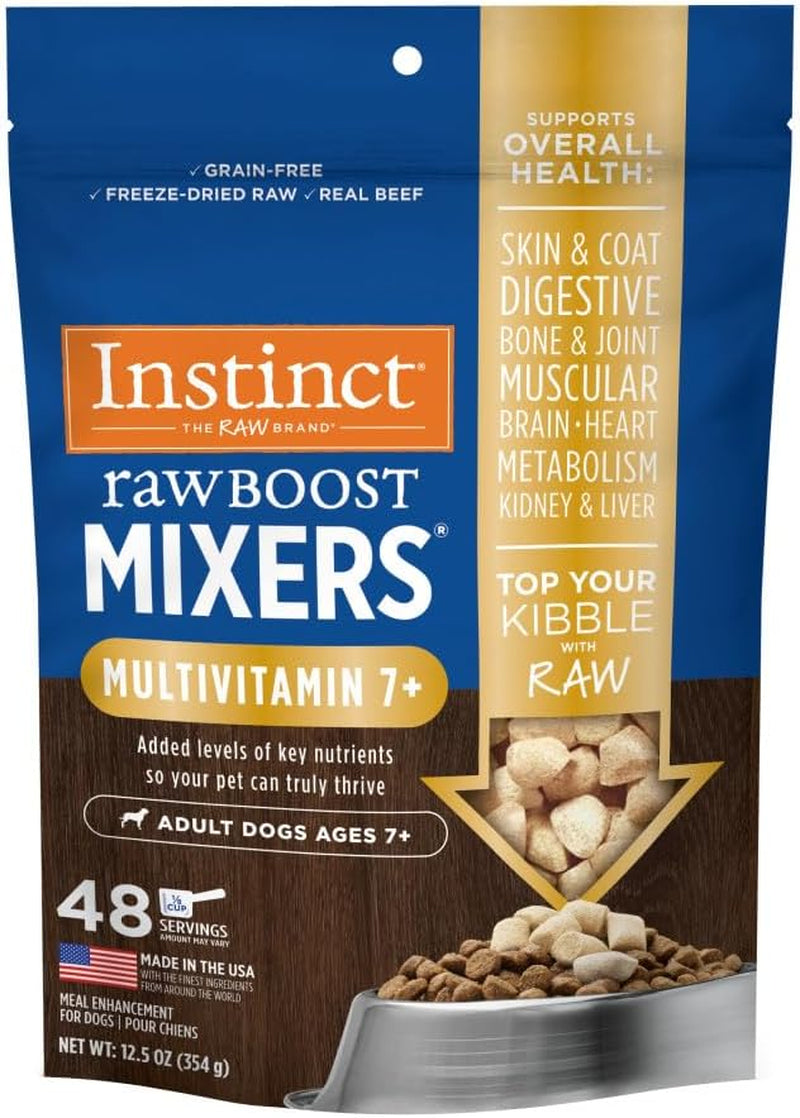 Instinct Raw Boost Mixers Freeze Dried Raw Dog Food Topper, Grain Free Dog Food Topper with Functional Ingredients