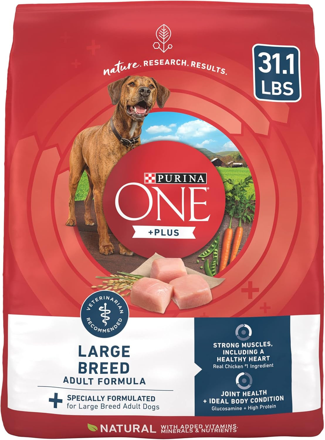 Purina ONE plus Large Breed Adult Dog Food Dry Formula - 31.1 Lb. Bag