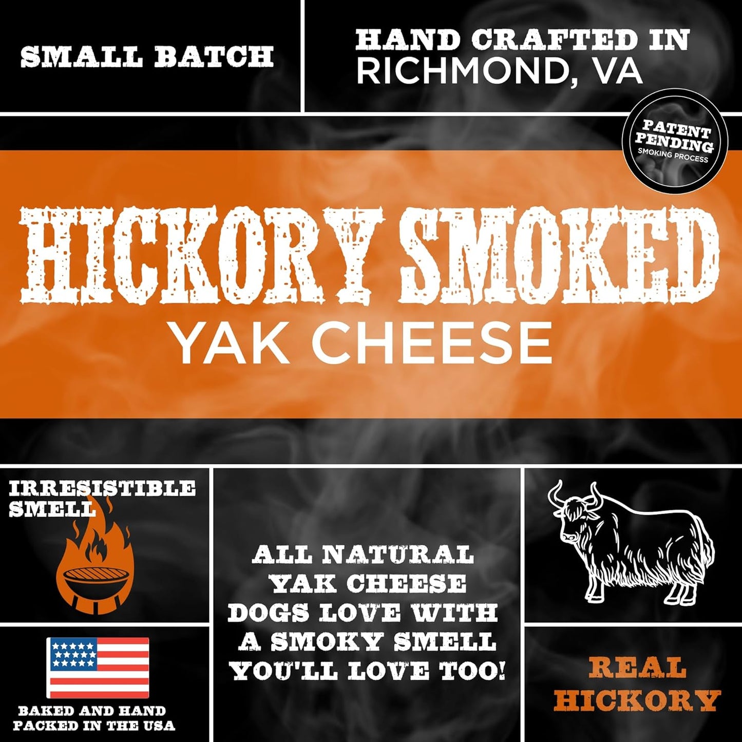 Premium Hickory Natural Himalayan Yak Cheese for Dogs - No Additives, Lactose Free, Vegetarian Yak Bones for Dogs - Yak Cheese Himalayan Dog Chews Large, Long-Lasting Chews