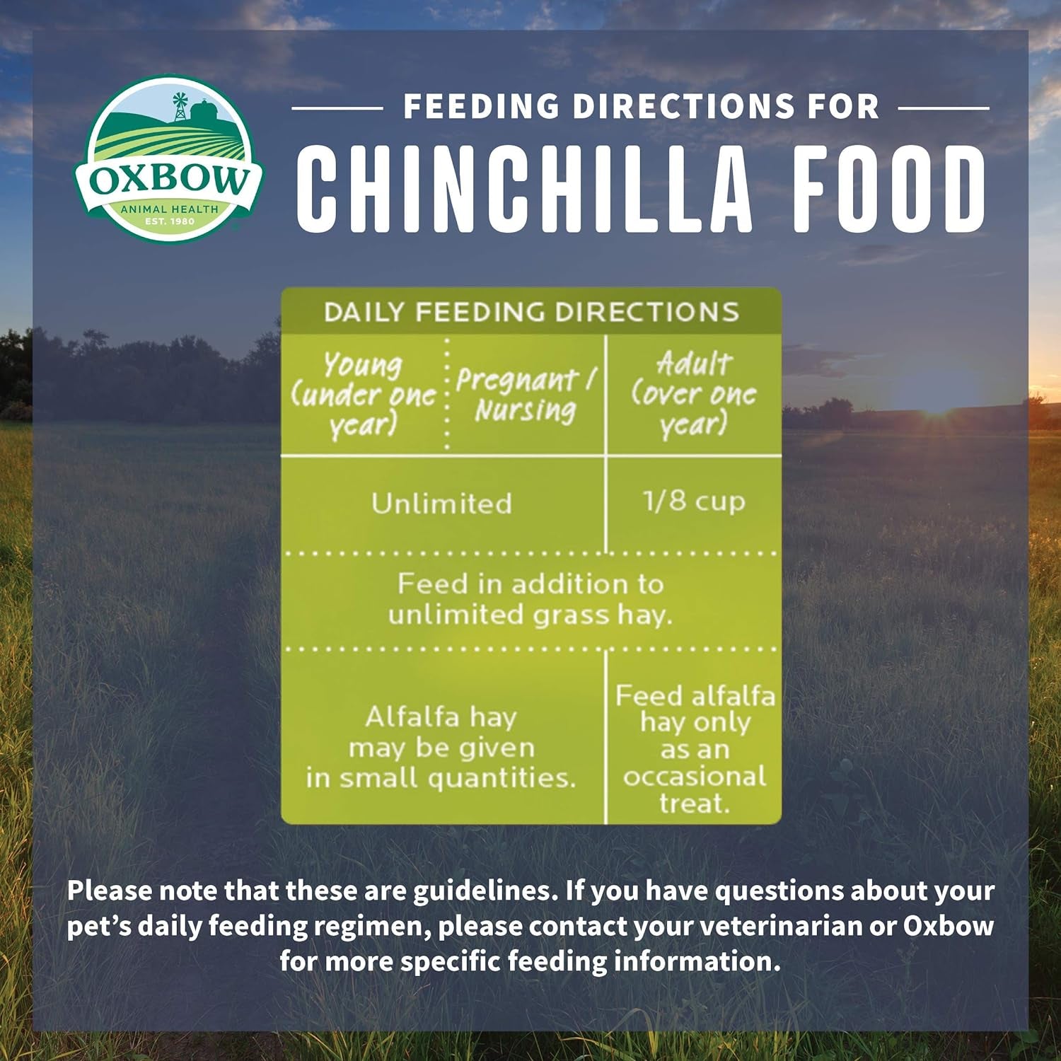 Oxbow Essentials Chinchilla Food - All Natural Chinchilla Pellets - Veterinarian Recommended - No Seeds & Artificial Ingredients- Made in the USA - All Natural Vitamins & Minerals