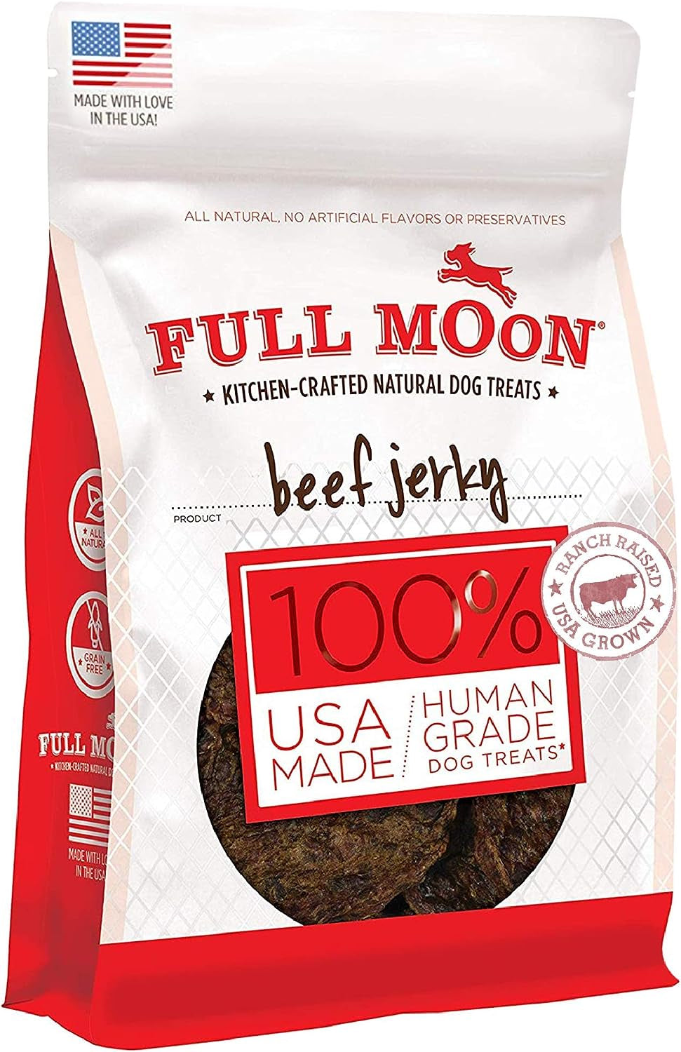 Full Moon Chicken Jerky Healthy All Natural Dog Treats Human Grade Made in USA Grain Free