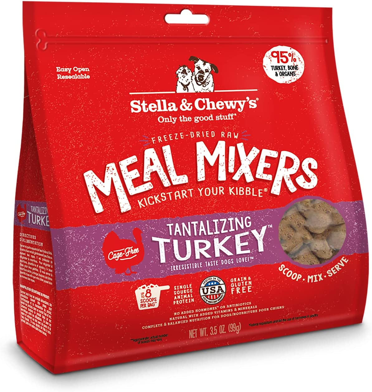 Stella & Chewy'S Freeze Dried Raw Chewy’S Chicken Meal Mixers - Dog Food Topper for Small & Large Breeds - Grain Free, Protein Rich Recipe