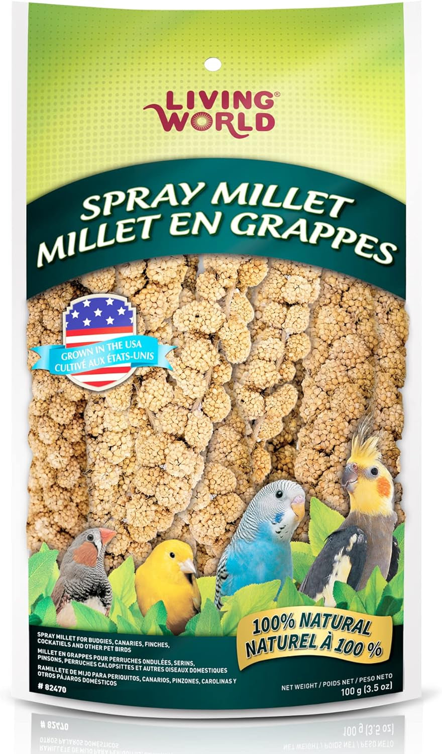 - Spray Millet, 17.6 Oz - Premium Treat for Budgies, Canaries, Finches, Cockatiels and Other Pet Birds