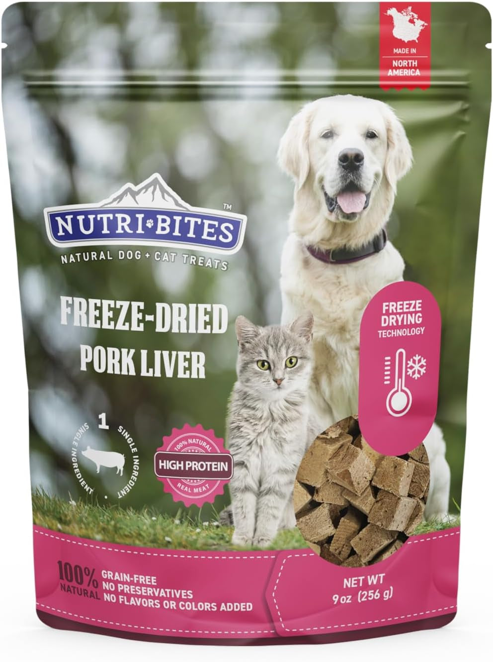 Nutri Bites Freeze Dried Dog & Cat Treats, Healthy Pet Training Treats or Food Topper, All Natural, Single Ingredient, High Protein, Premium Bulk Value Pack