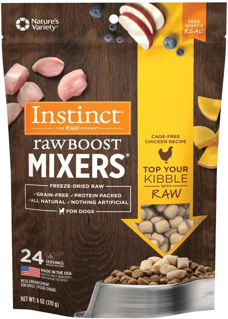 Instinct Raw Boost Mixers Freeze Dried Raw Dog Food Topper, Grain Free, Protein Packed, All Natural, Nothing Artifficial