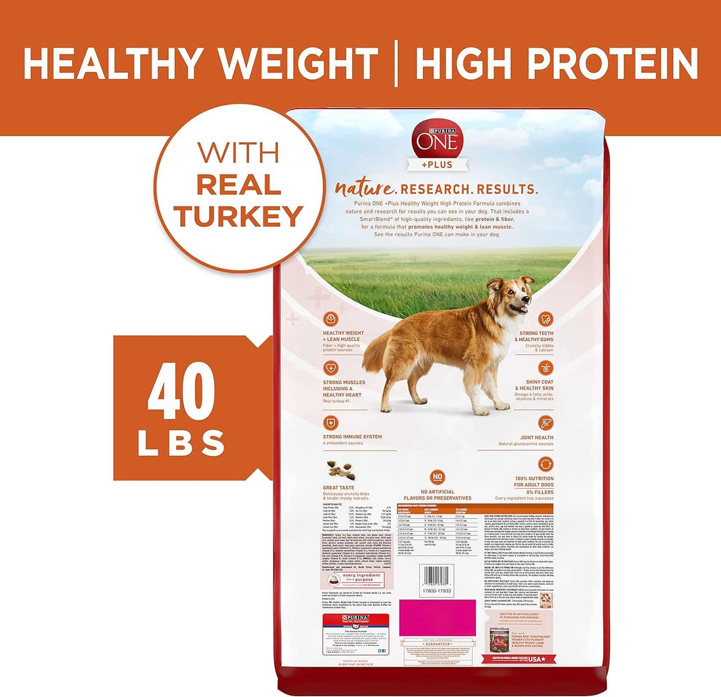 Purina ONE plus Healthy Weight High-Protein Dog Food Dry Formula